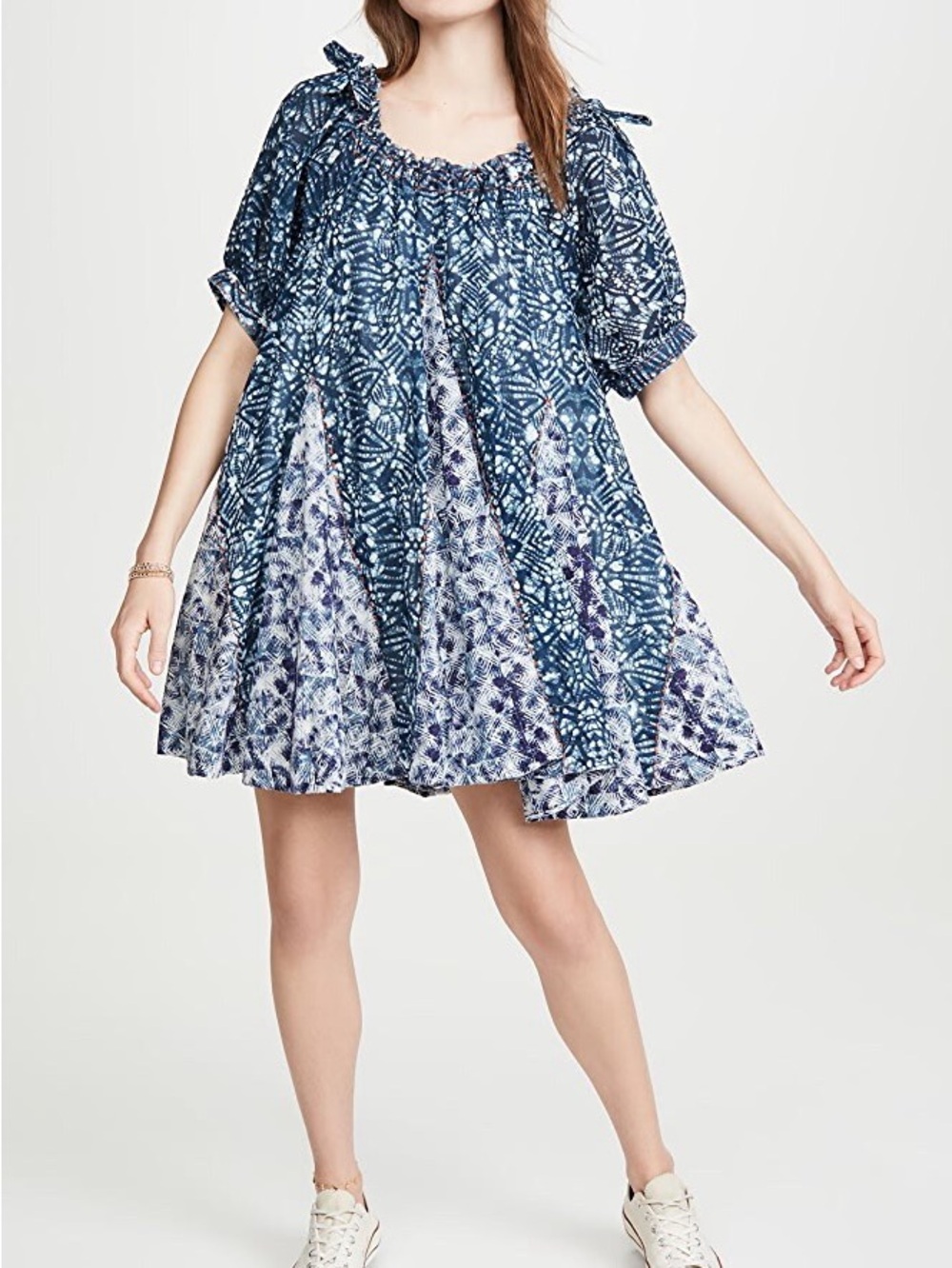 Free People Jet Set Blue Mini Swing Dress